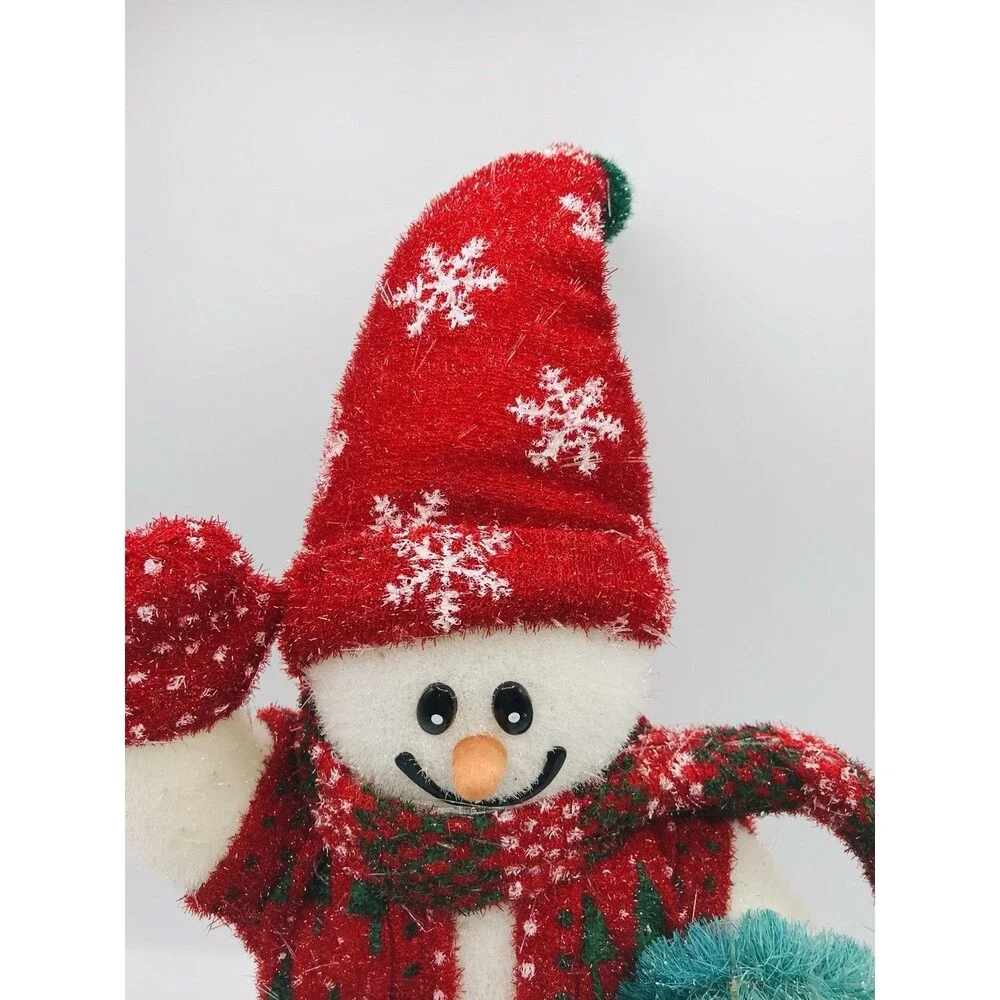 Vtg AVON Fiber Optic Light-Up Snowman Holiday Christmas Color Changing 16”